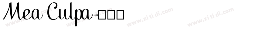 Mea Culpa字体转换